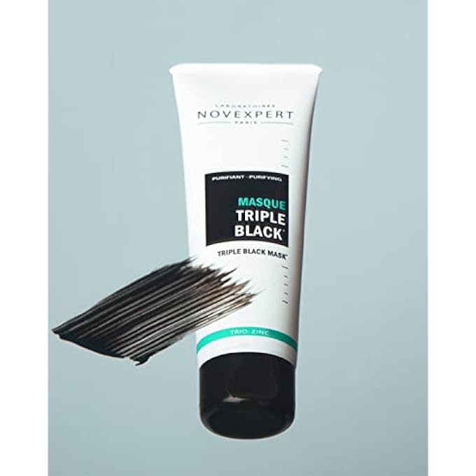 Novexpert TRIPLE BLACK MASK - MATTIFIES, PURIFIES AND EVENS SKIN WITH FEWER IMPURITIES - REGULATES SEBUM PRODUCTION - HYPOALLERGENIC - VEGAN - COMBINATION TO OILY SKIN WITH IMPERFECTIONS - 2.64 OZ - Image 3